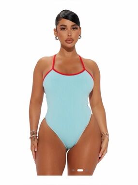 Fashion Nova Lilah Snatched Skirt Set bodysuit/ high-cut-Size Small